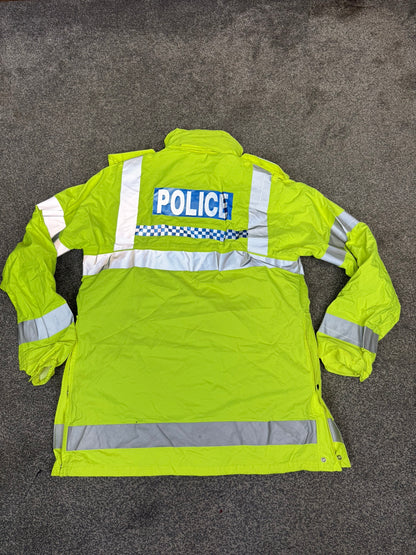 5x Ex Police Hi-Vis Waterproof Quilted Jacket Coat Job Lot BADGED Mixed Bundle