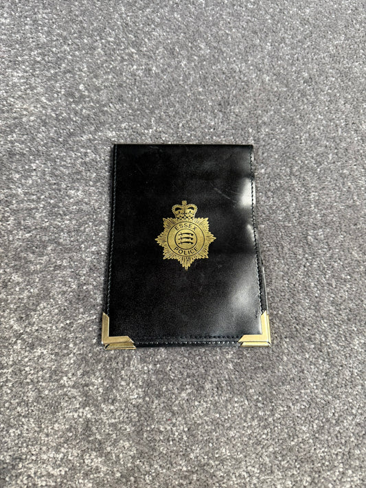 Ex Essex Police Leather Notebook Holder 10x15cm Collectable Display