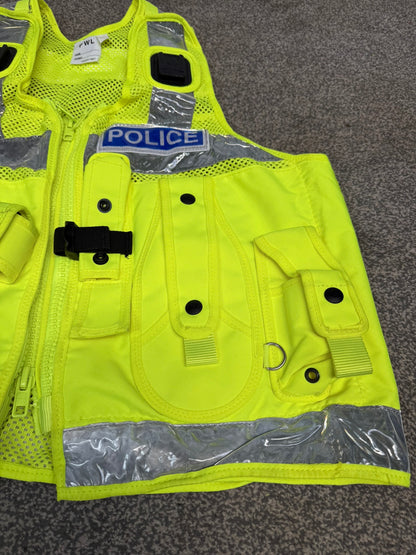 Badged Ex Police PWL Hi-Vis Taser Utility Tactical Vest - MEDIUM