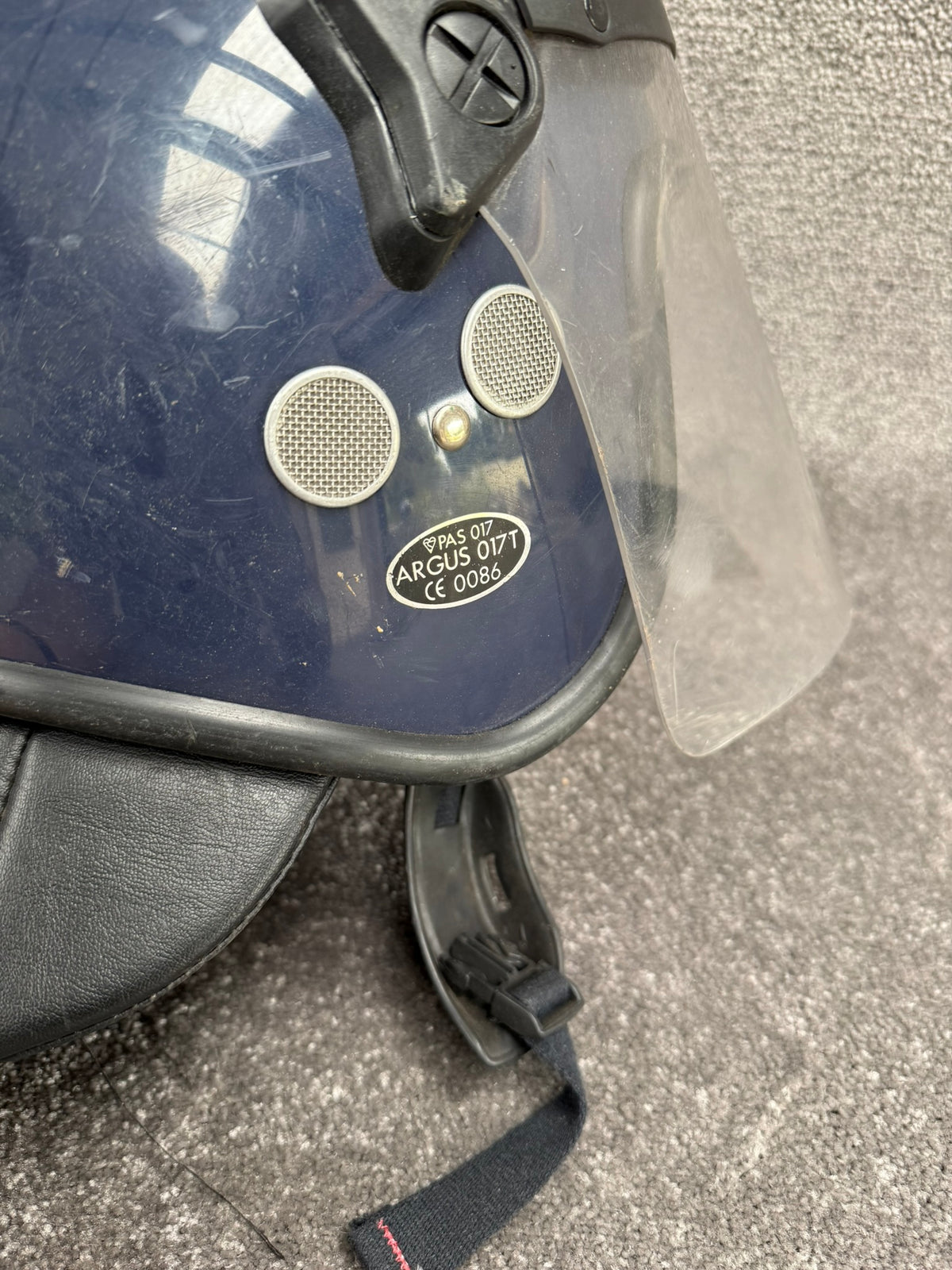 Ex Police Riot Helmet Argus 017T 56-57cm Collectable Display Airsoft Paintball