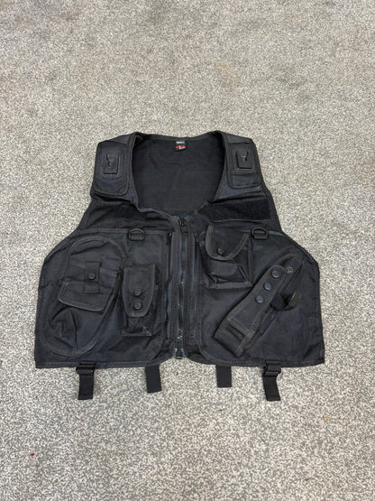 Ex Police Niton Tactical Black Utility Vest Security Patrol Airsoft - Small
