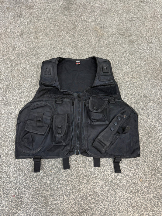 Ex Police Niton Tactical Black Utility Vest Security Patrol Airsoft - Small
