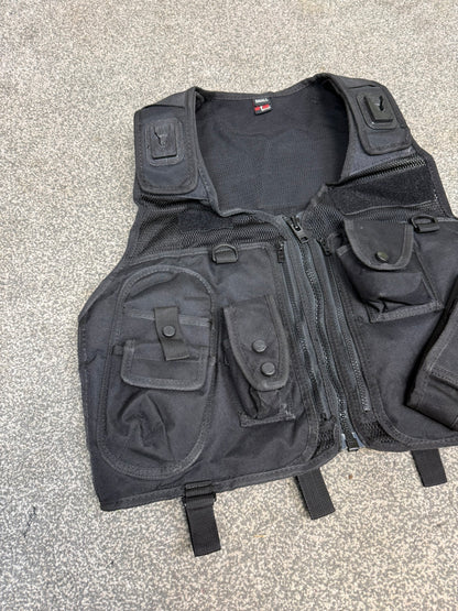 Ex Police Niton Tactical Black Utility Vest Security Patrol Airsoft - Small
