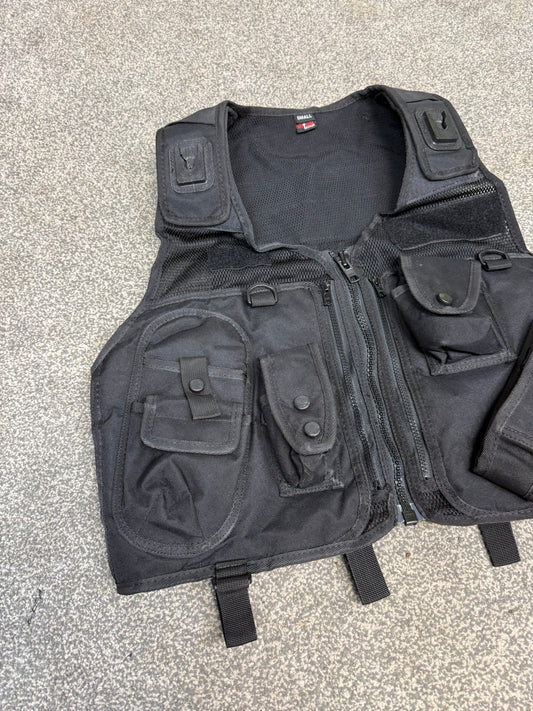 Ex Police Niton Tactical Black Utility Vest Security Patrol Airsoft - Small