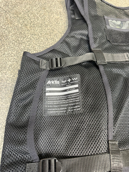 Ex Police Black Arktis Tactical Utility Vest & Pouches Security Airsoft - LARGE