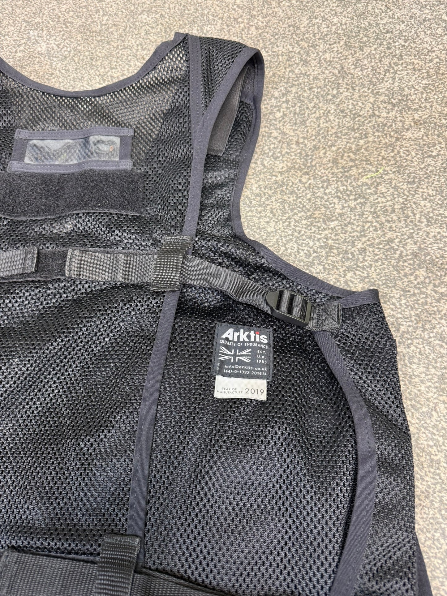 Ex Police Black Arktis Tactical Utility Vest & Pouches Security Airsoft - LARGE