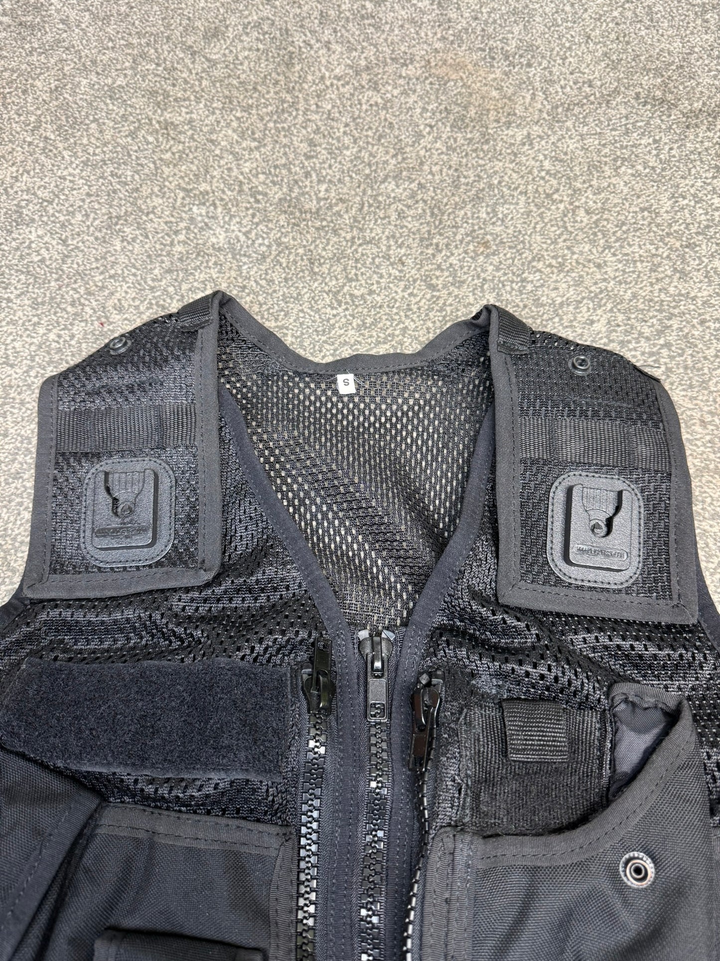 Ex Police Black Tactical Vest Utility Equipment Vest Security Patrol Airsoft - SMALL
