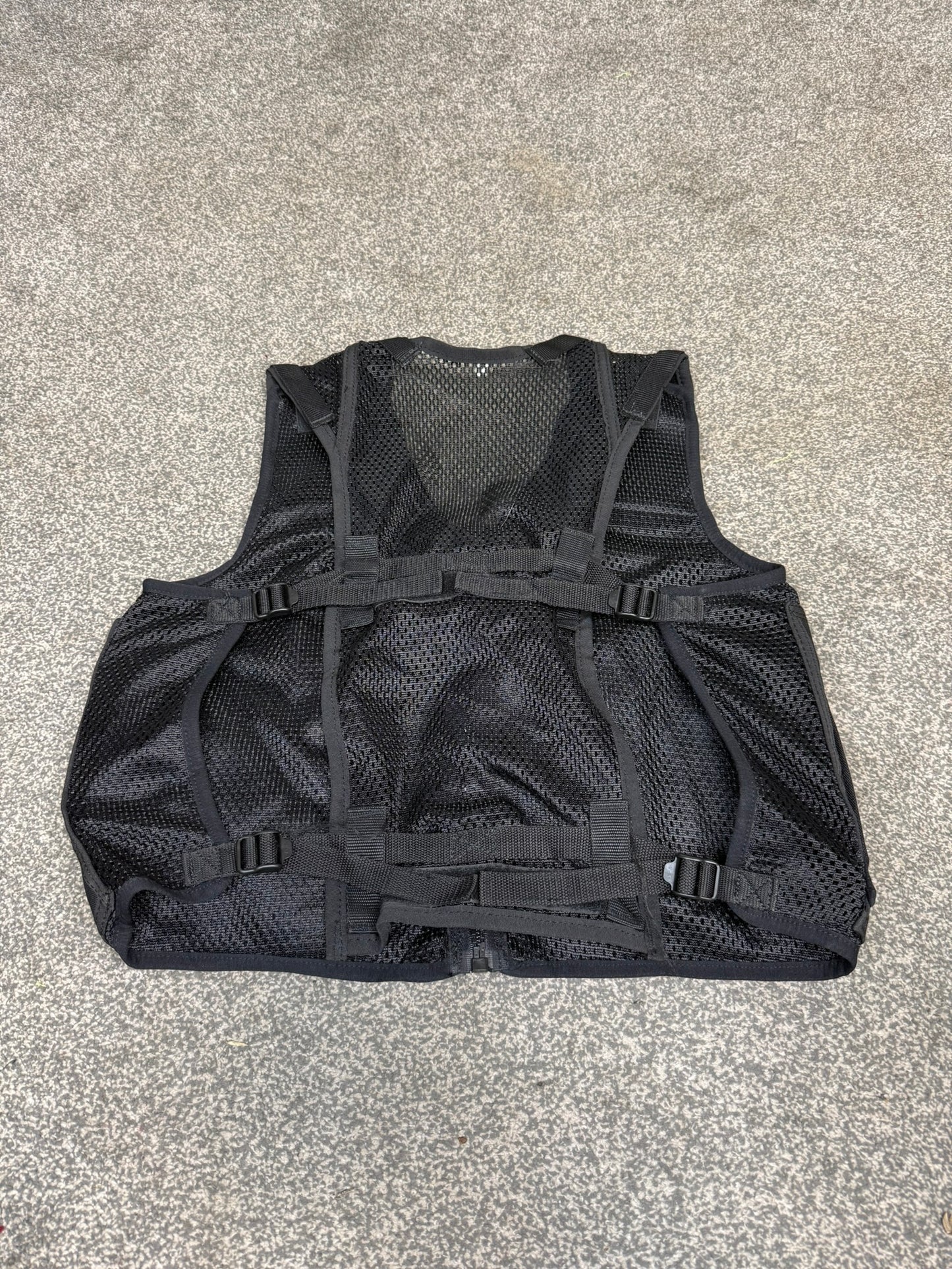 Ex Police Black Tactical Vest Utility Equipment Vest Security Patrol Airsoft - SMALL