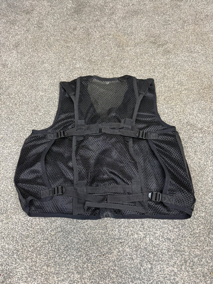 Ex Police Black Tactical Vest Utility Equipment Vest Security Patrol Airsoft - SMALL