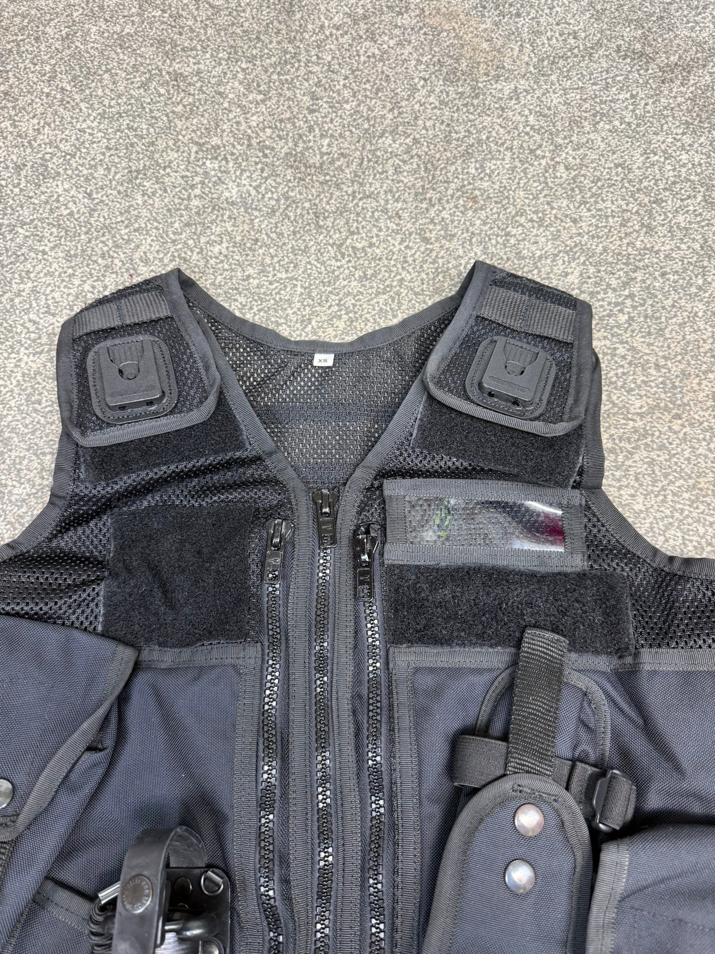 Ex Police Black Arktis Tactical Vest Utility Equipment Vest Security Patrol Airsoft - X SMALL