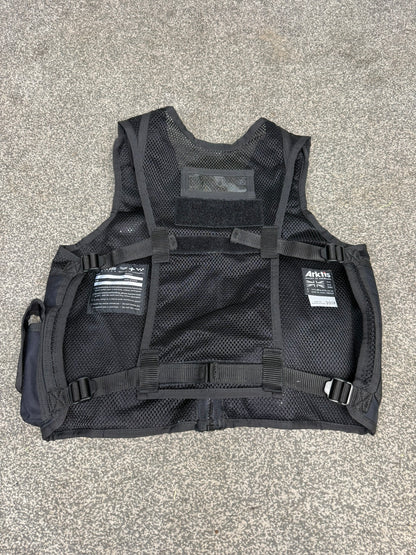 Ex Police Black Arktis Tactical Vest Utility Equipment Vest Security Patrol Airsoft - X SMALL