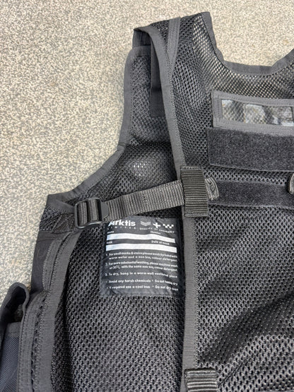 Ex Police Black Arktis Tactical Vest Utility Equipment Vest Security Patrol Airsoft - X SMALL
