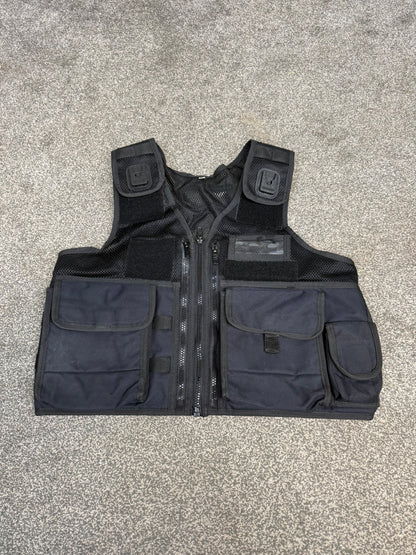 Ex Police Black Arktis Utility Patrol Vest & Pouches Dog Handler Security Airsoft - LARGE