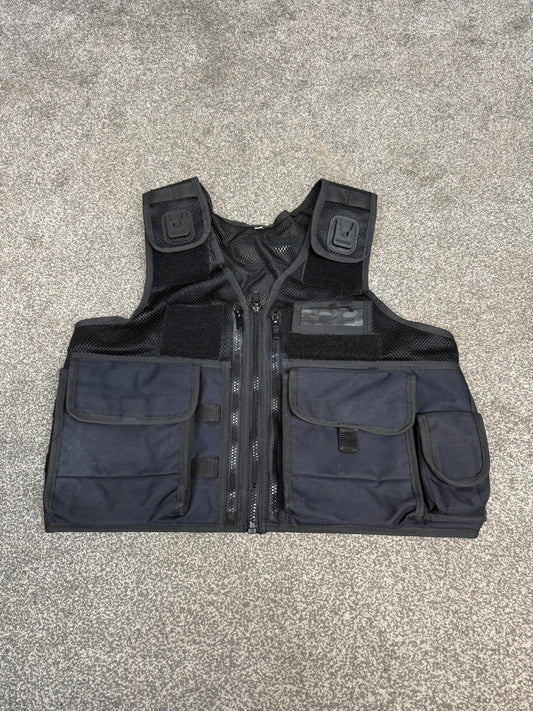 Ex Police Black Arktis Utility Patrol Vest & Pouches Dog Handler Security Airsoft - LARGE