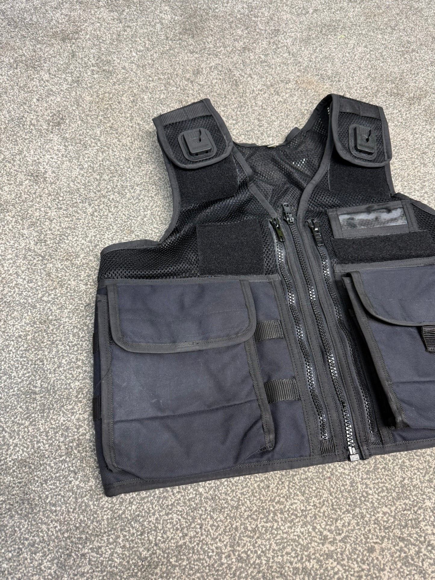 Ex Police Black Arktis Utility Patrol Vest & Pouches Dog Handler Security Airsoft - LARGE