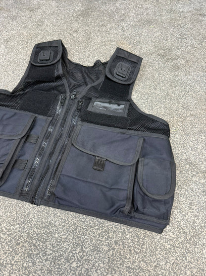 Ex Police Black Arktis Utility Patrol Vest & Pouches Dog Handler Security Airsoft - LARGE