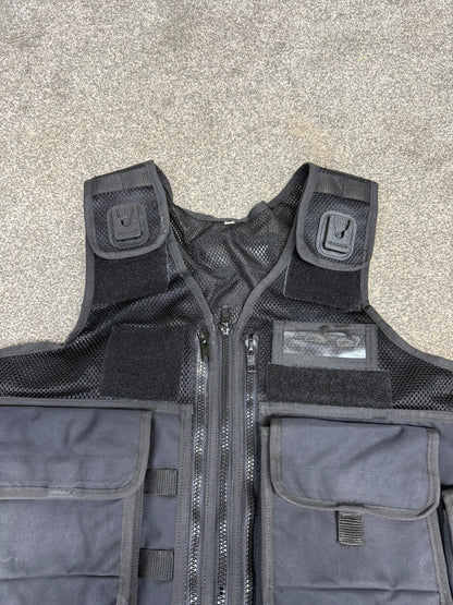 Ex Police Black Arktis Utility Patrol Vest & Pouches Dog Handler Security Airsoft - LARGE