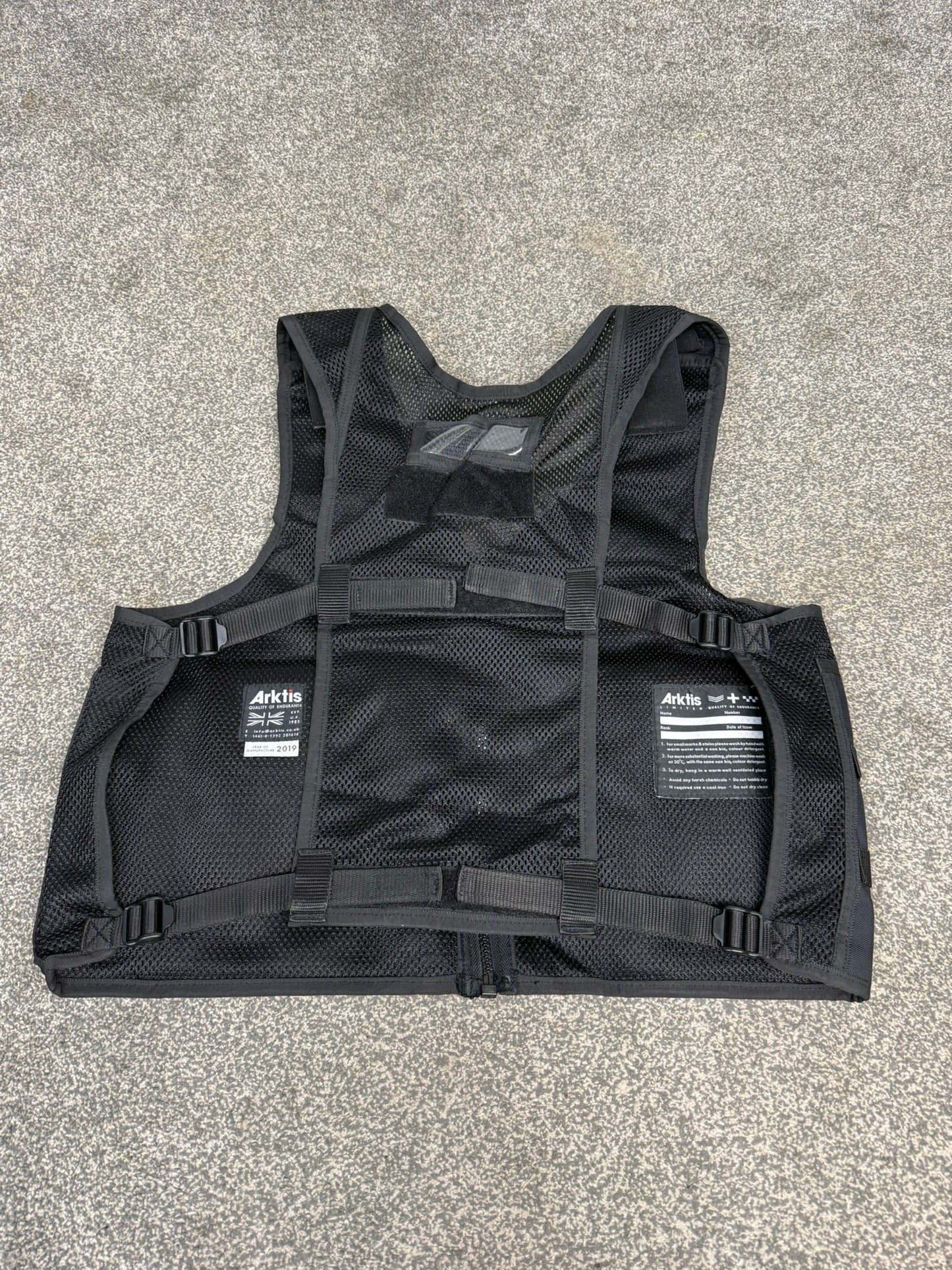 Ex Police Black Arktis Utility Patrol Vest & Pouches Dog Handler Security Airsoft - LARGE