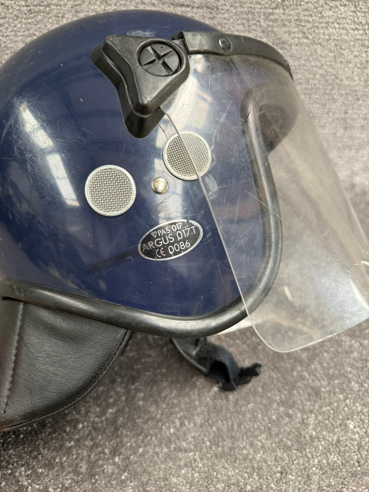 Ex Police Riot Helmet Argus 017T 60-61cm Collectable Display Airsoft Paintball