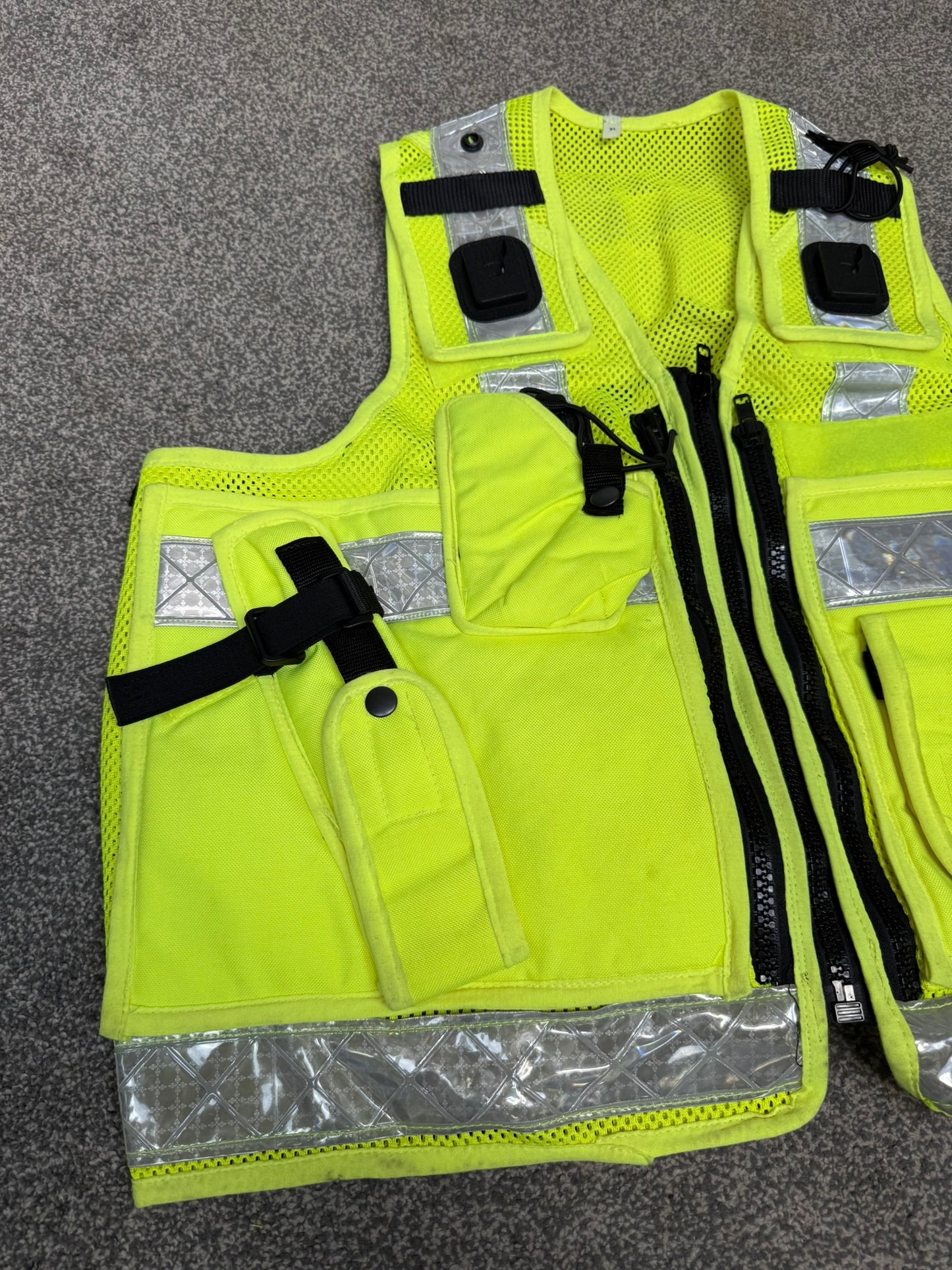 Ex Police Hi Vis Utility Vest Security Patrol Equipment Vest Marshall VGC - X LARGE