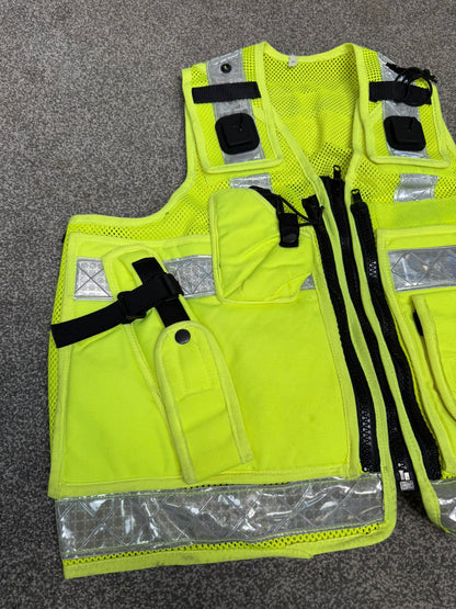 Ex Police Hi Vis Utility Vest Security Patrol Equipment Vest Marshall VGC - X LARGE