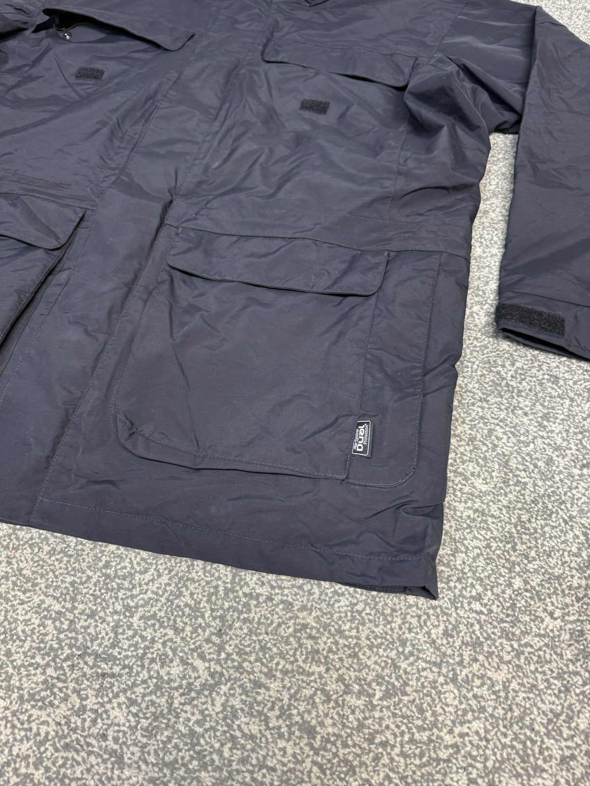 Ex Police Keela Black Dual Protection Waterproof Jacket LARGE Security Hiking Coat
