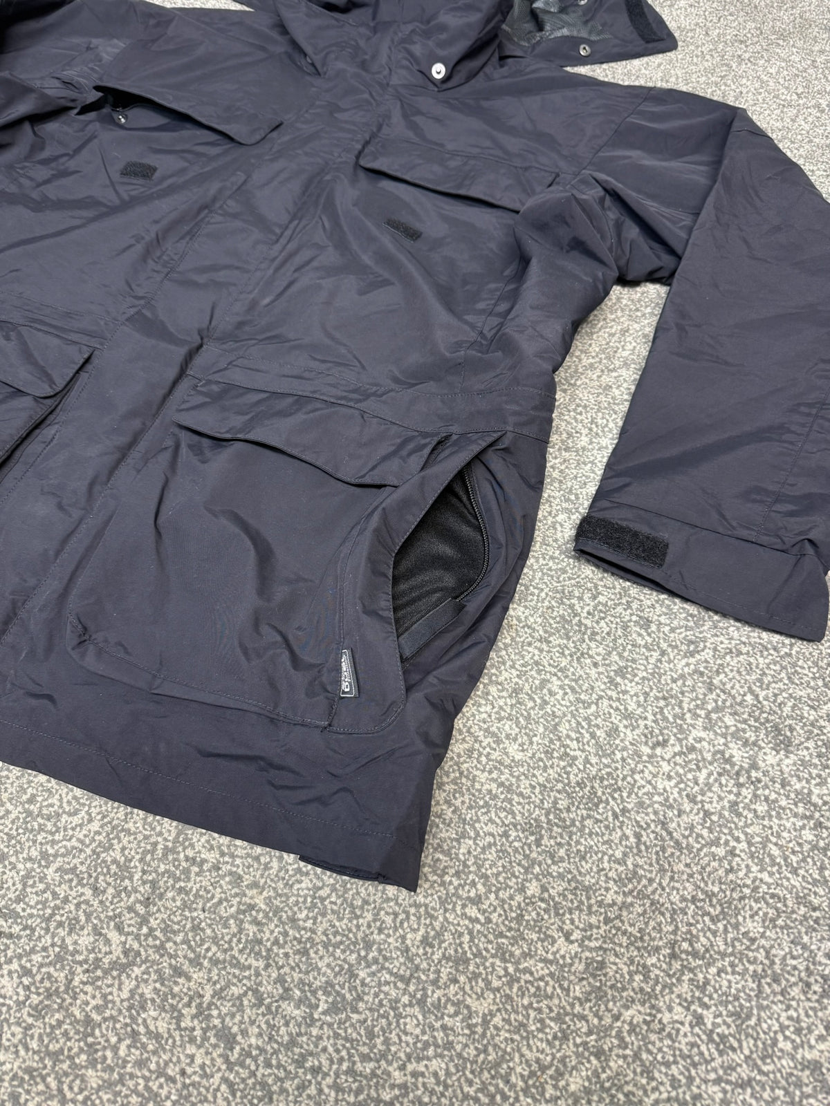 Ex Police Keela Black Dual Protection Waterproof Jacket LARGE Security Hiking Coat