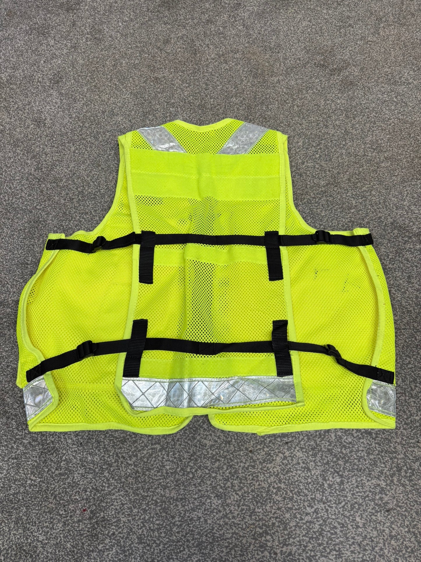 Ex Police Hi Vis Utility Vest Security Patrol Equipment Vest Marshall VGC - X LARGE