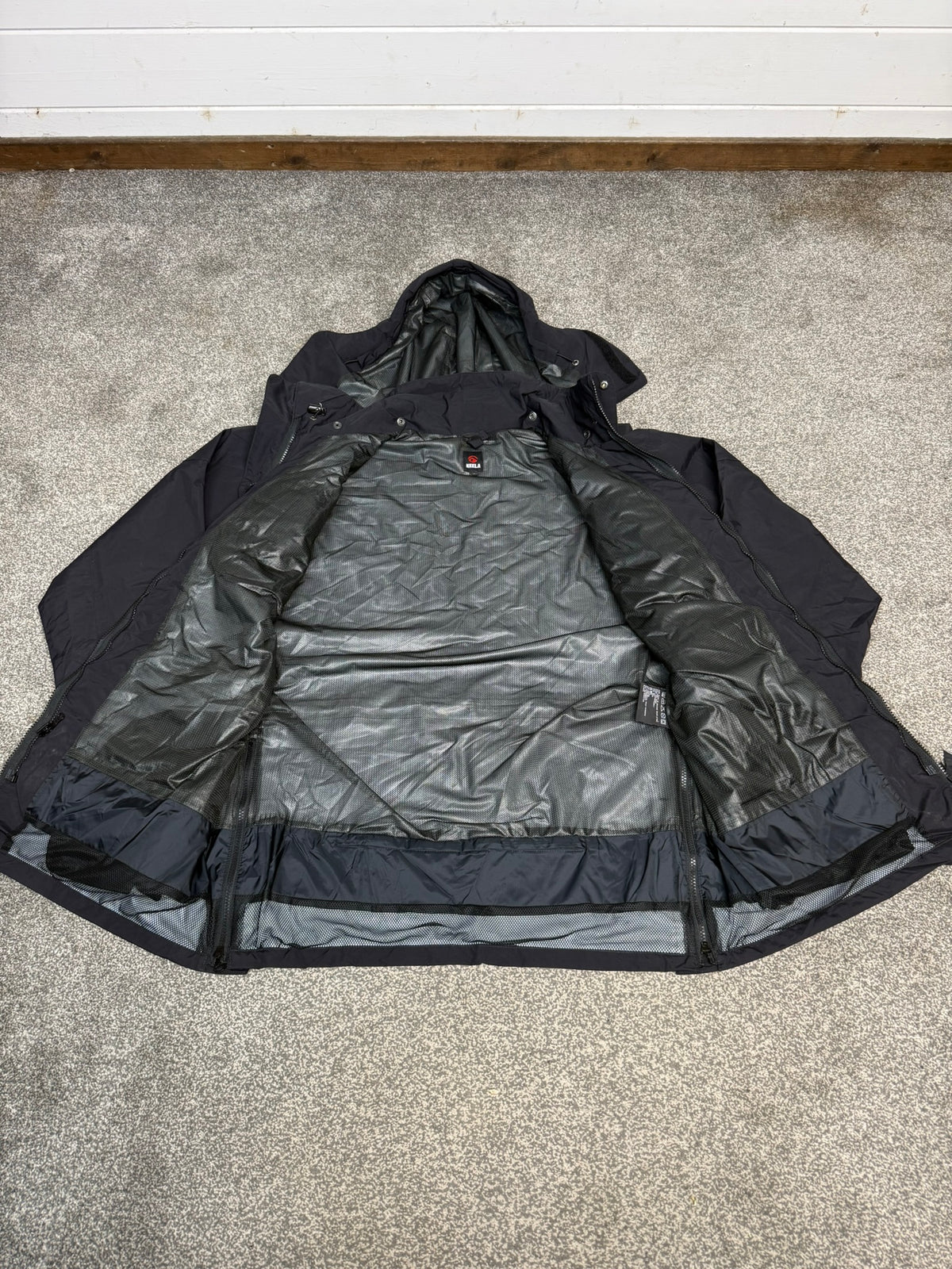 Ex Police Keela Black Dual Protection Waterproof Jacket LARGE Security Hiking Coat
