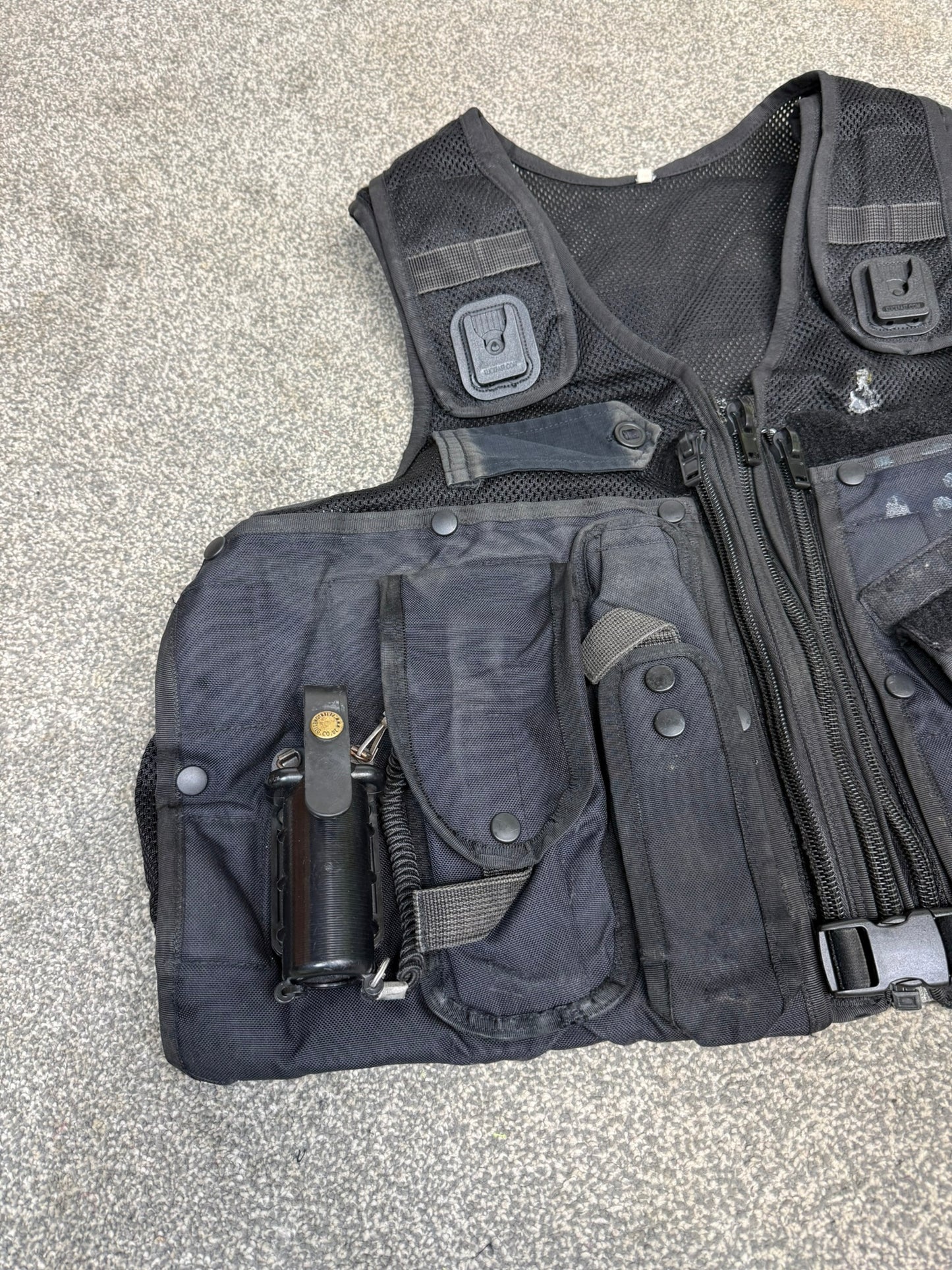 Ex Police Black Arktis Taser Vest Utility Tac Vest Airsoft Security - XXL