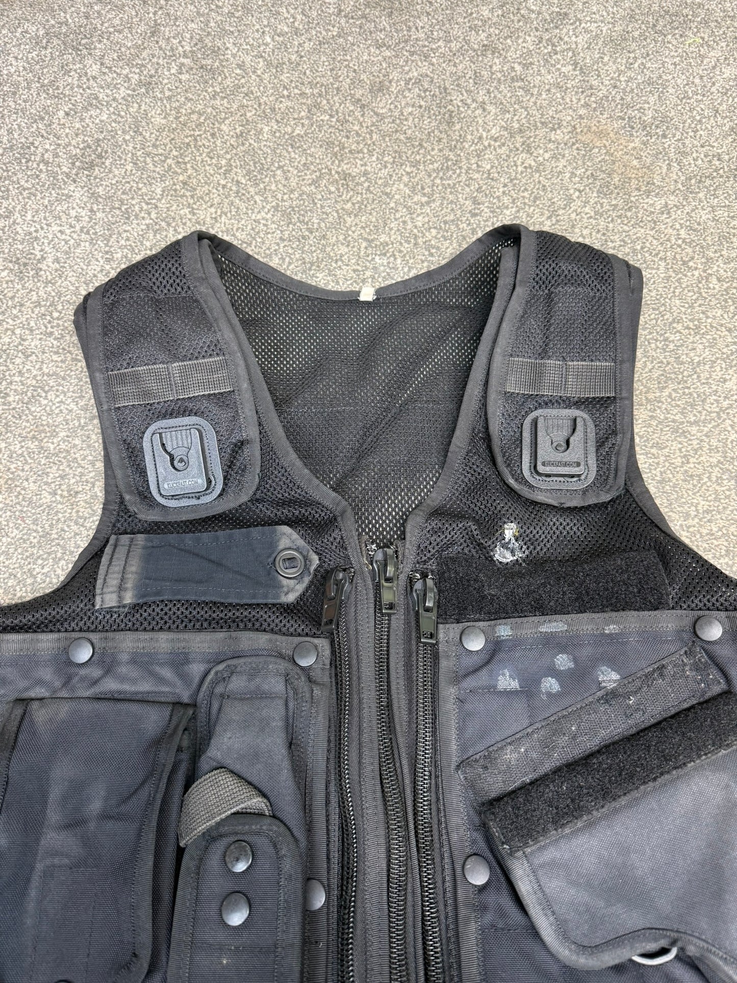 Ex Police Black Arktis Taser Vest Utility Tac Vest Airsoft Security - XXL
