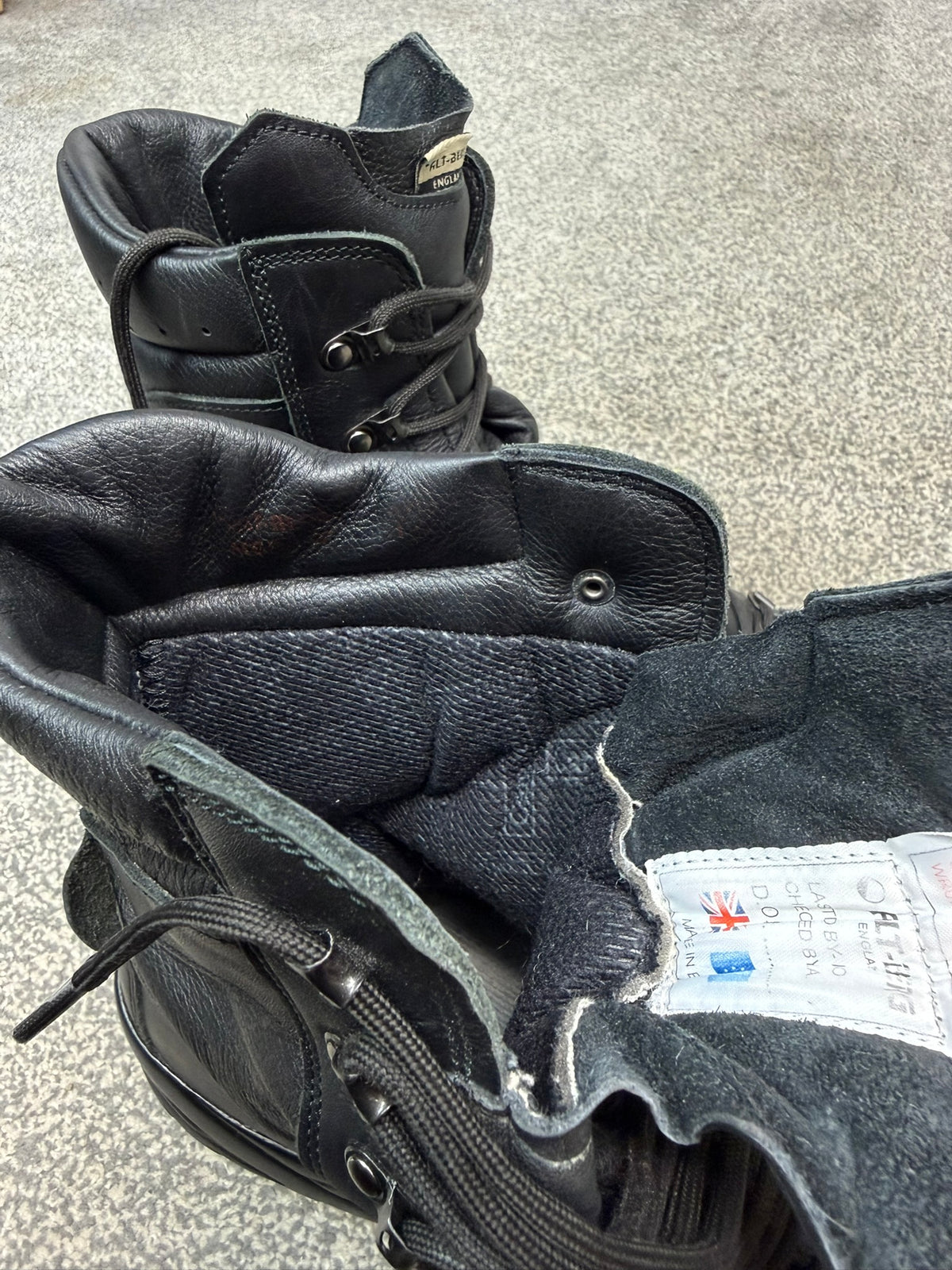 Altberg Peacekeeper P3 VS Black Leather Safety Combat Boots Size UK 12.5