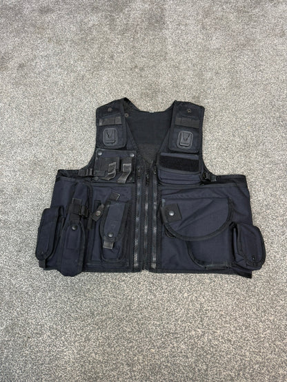 Ex Police Arktis Black Tactical Taser Vest Utility Vest Airsoft Security Patrol - LARGE