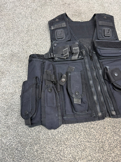 Ex Police Arktis Black Tactical Taser Vest Utility Vest Airsoft Security Patrol - LARGE