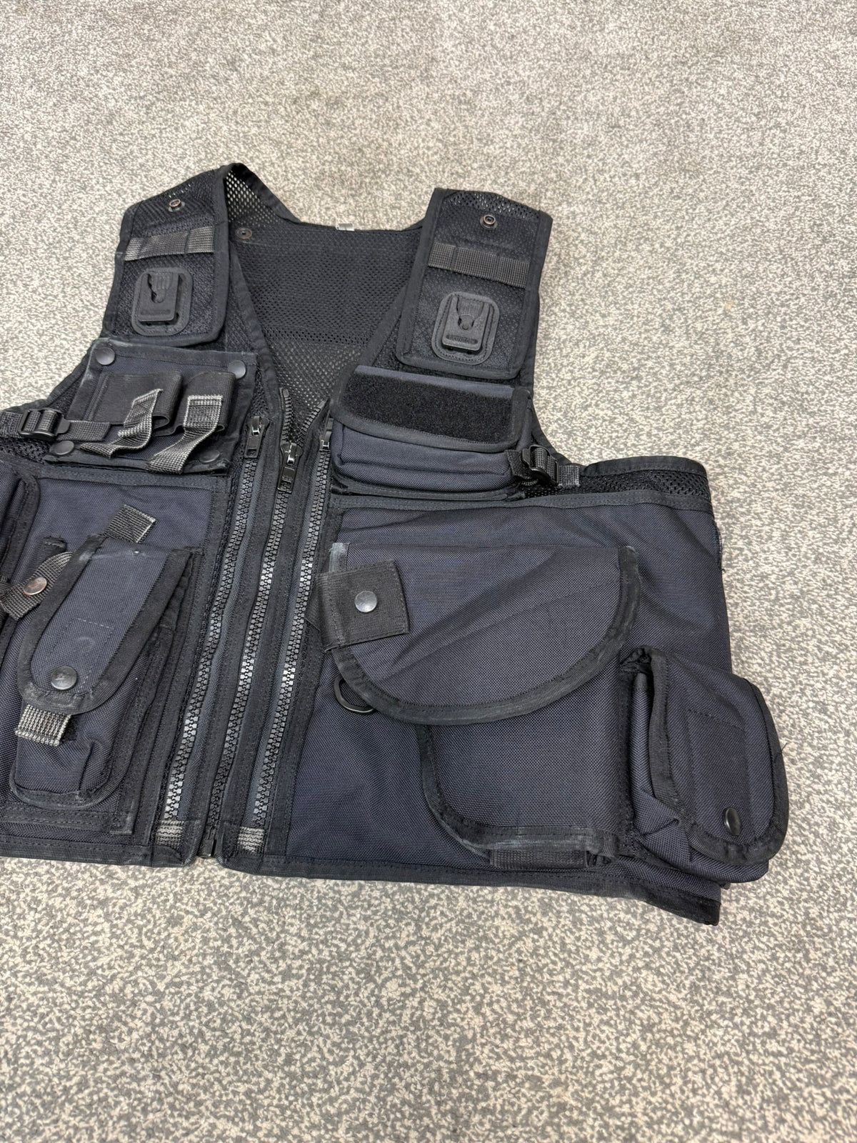 Ex Police Arktis Black Tactical Taser Vest Utility Vest Airsoft Security Patrol - LARGE