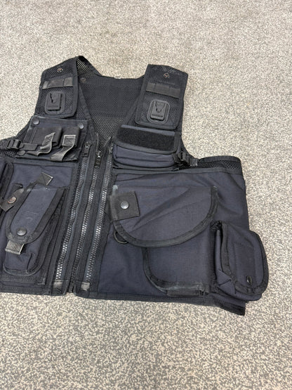 Ex Police Arktis Black Tactical Taser Vest Utility Vest Airsoft Security Patrol - LARGE