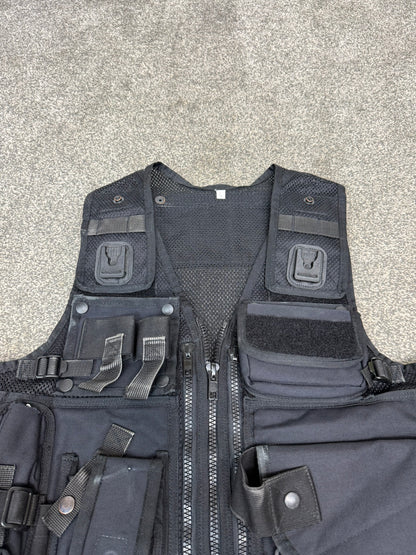 Ex Police Arktis Black Tactical Taser Vest Utility Vest Airsoft Security Patrol - LARGE