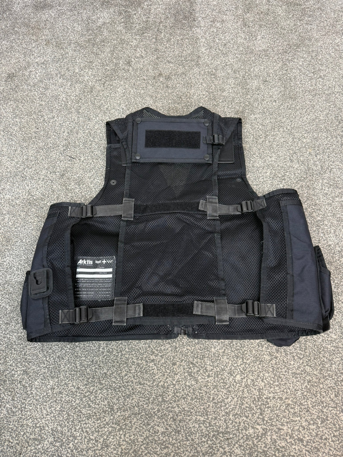 Ex Police Arktis Black Tactical Taser Vest Utility Vest Airsoft Security Patrol - LARGE