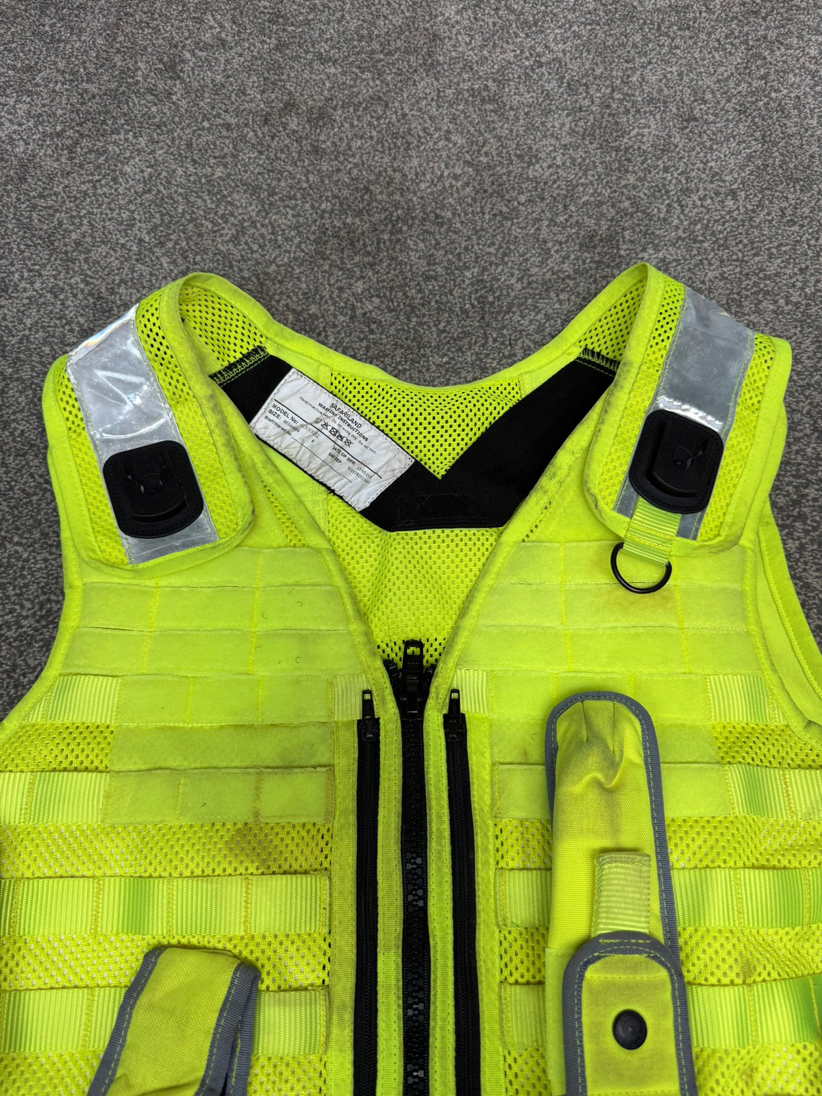 Ex Police Safariland Hi-Vis MOLLE Vest Tactical Utility Security Vest - XL