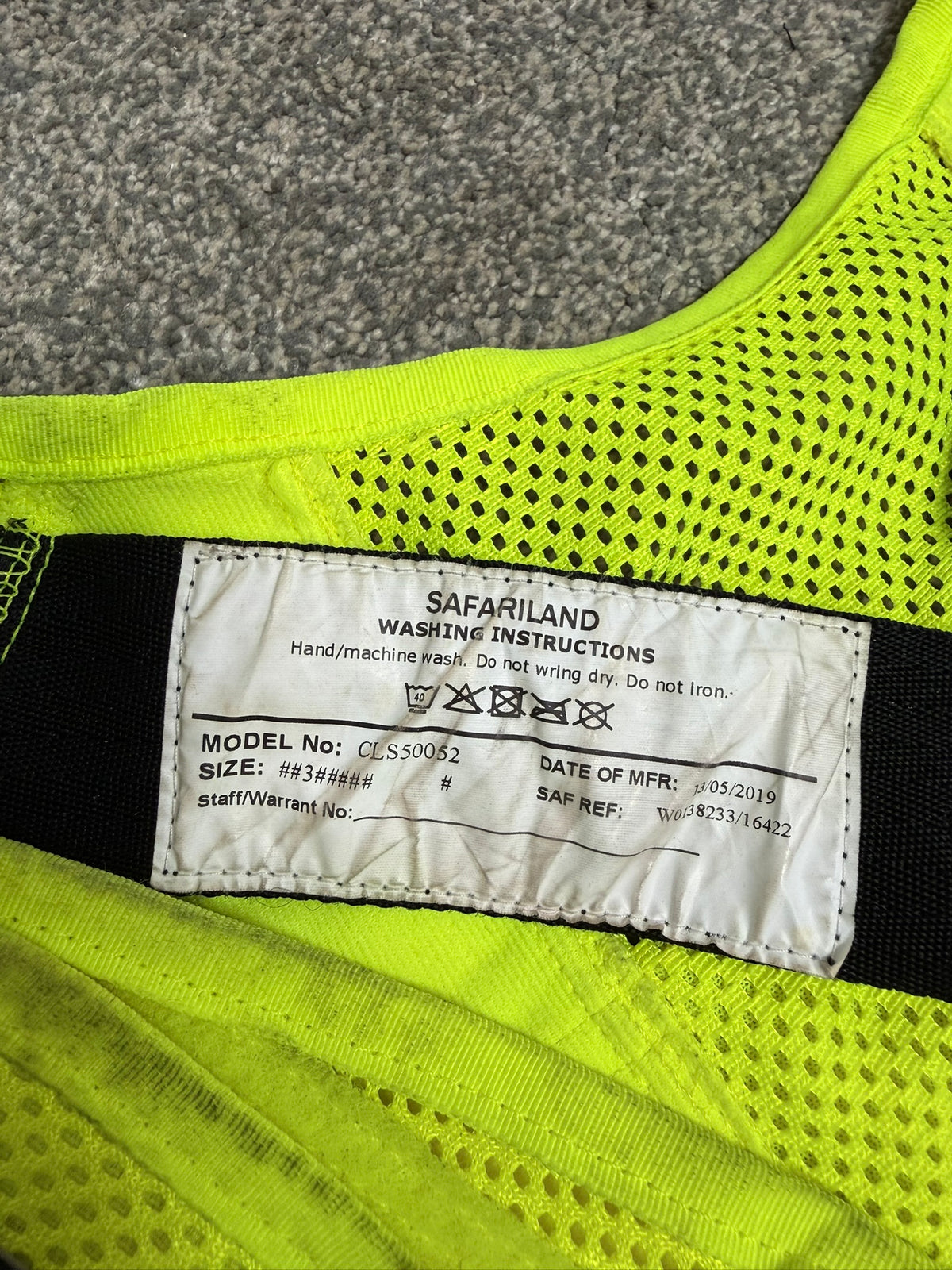 Ex Police Safariland Hi-Vis MOLLE Vest Tactical Utility Security Vest - XL