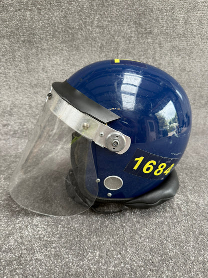 Ex Police Riot Helmet MLA Defender 58-59cm Collectable Display Airsoft Paintball