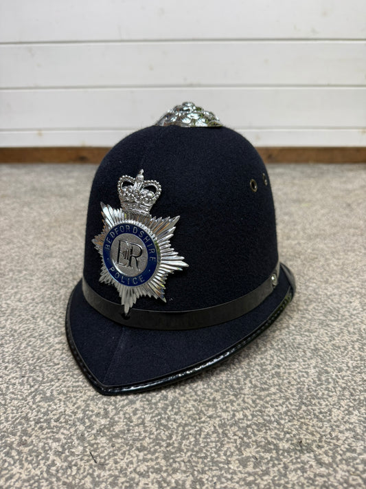 Ex Bedfordshire Police Rose Top Bobby Helmet 58cm Obsolete Collector