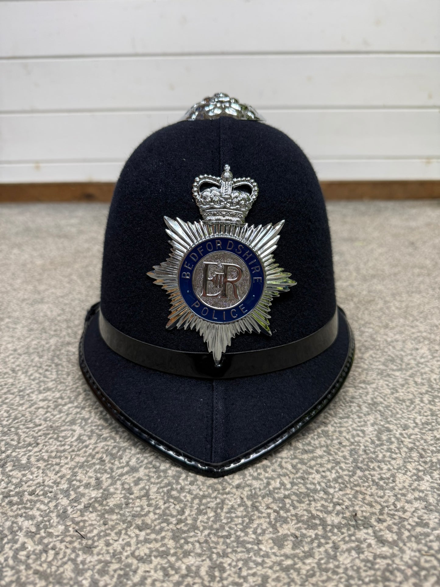 Ex Bedfordshire Police Rose Top Bobby Helmet 58cm Obsolete Collector