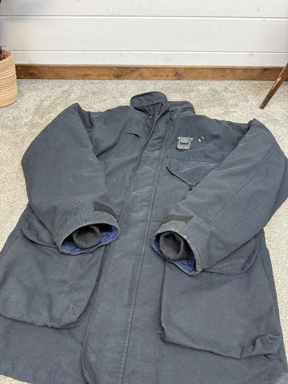 Ex Police Arktis Black Jacket Lined Coat Security Smock MEDIUM Military SAS