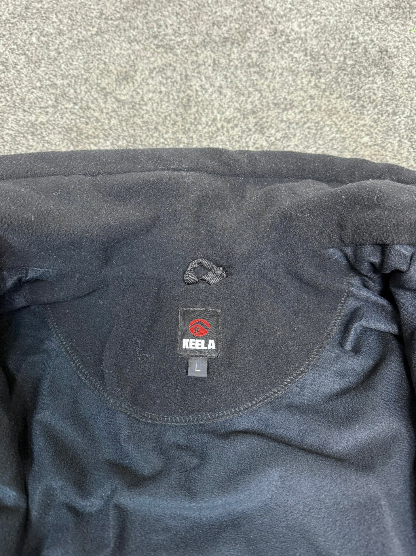 Keela Genesis Black Fleece Waterproof Windproof Jacket Ex Police Security - LARGE