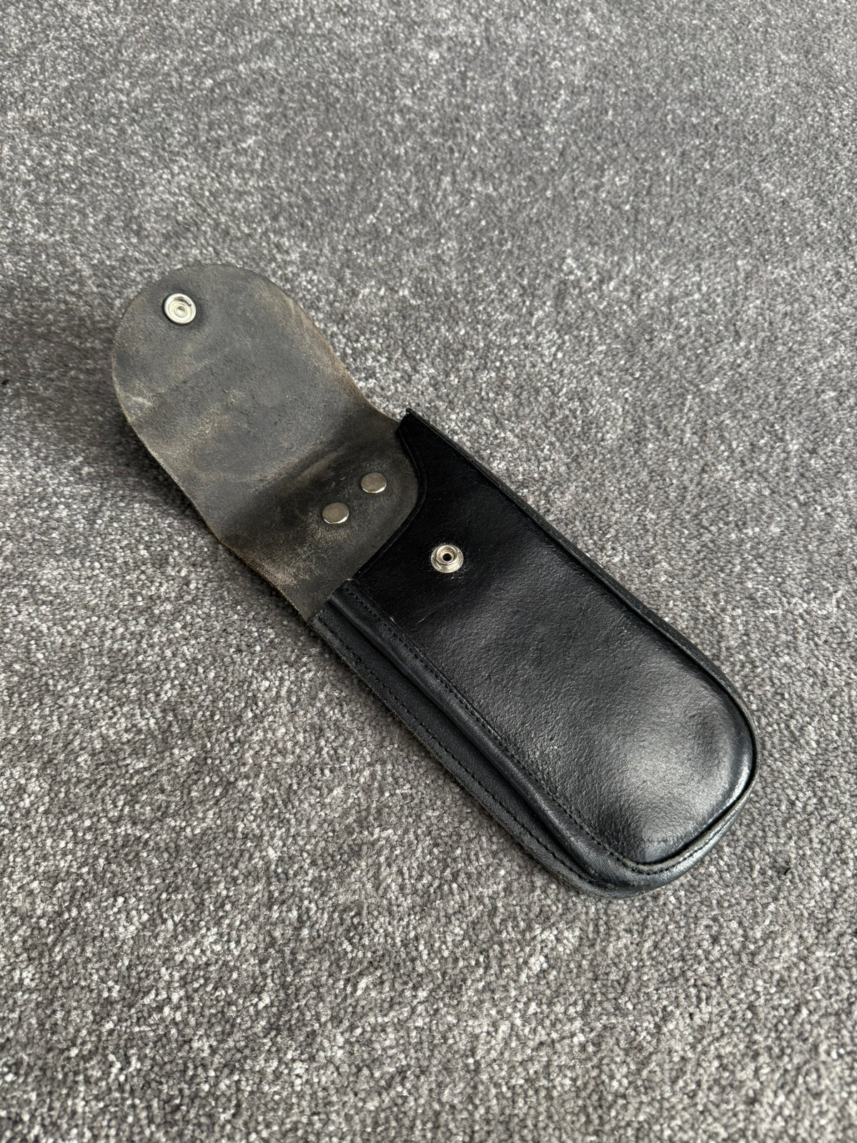 Ex Police Leather Rigid Handcuff Cuff Holder Belt Pouch Airsoft Security