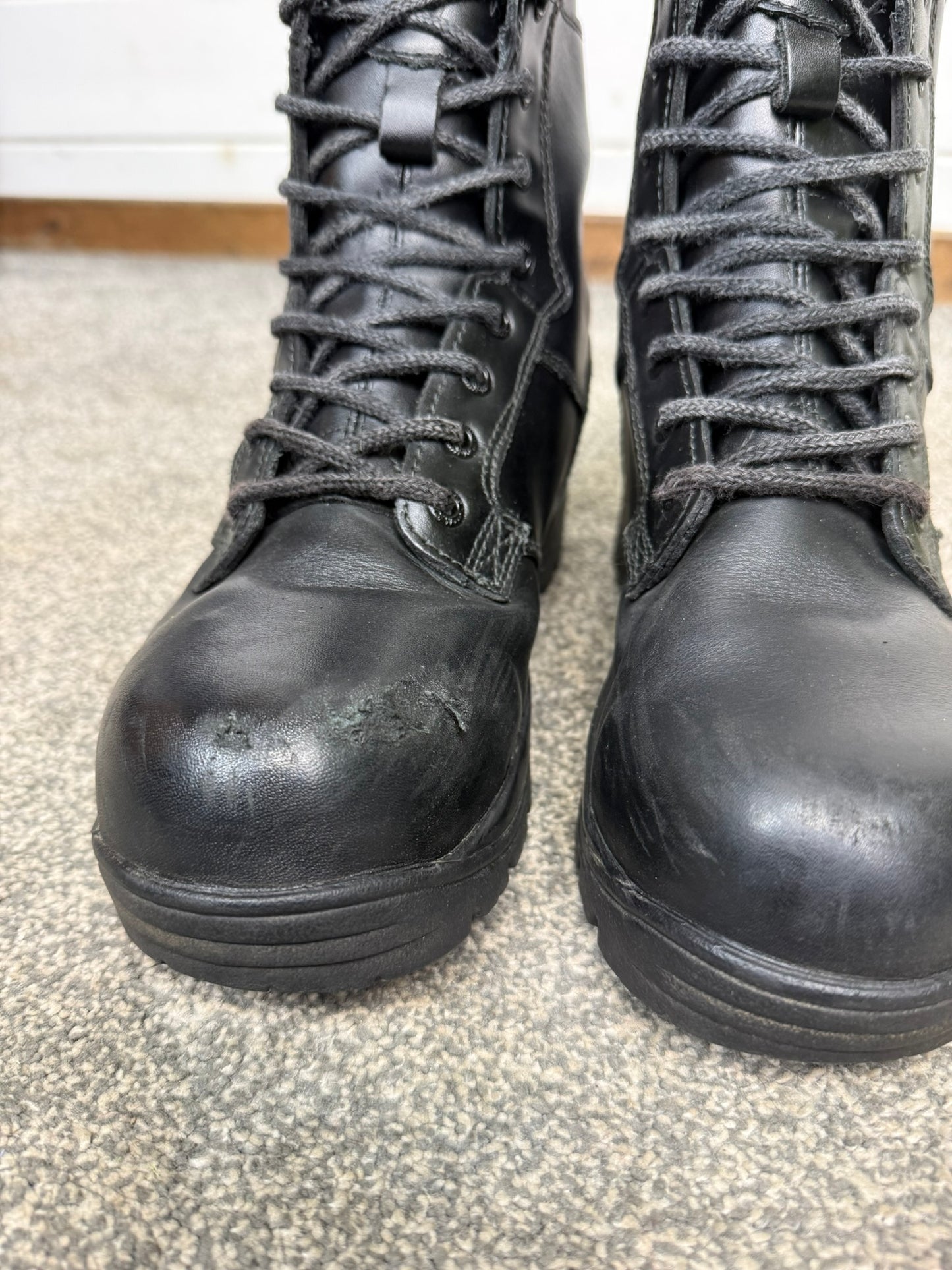 Ex Police Magnum Elite Shield Met Safety Boots Black Leather UK 6 Security Work