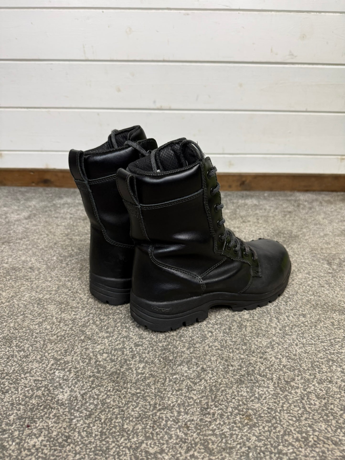 Ex Police Magnum Elite Shield Met Safety Boots Black Leather UK 6 Security Work