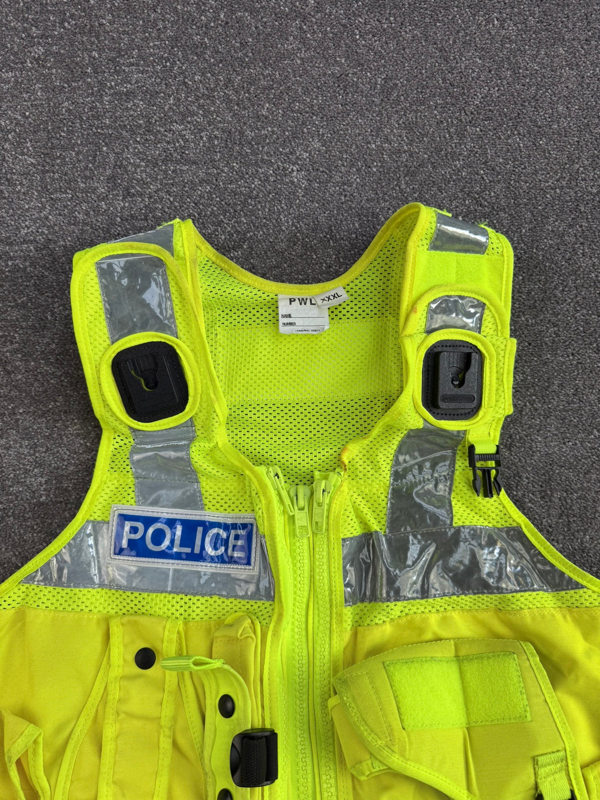 Ex Police PWL Hi-Vis Utility Taser Tac Vest BADGED XXXL Film TV Collector Display