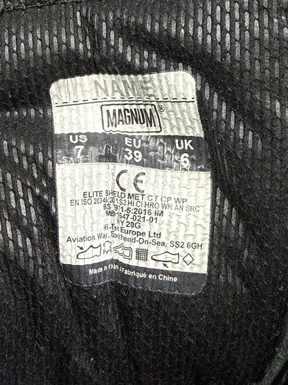 Ex Police Magnum Elite Shield Met Safety Boots Black Leather UK 6 Security Work